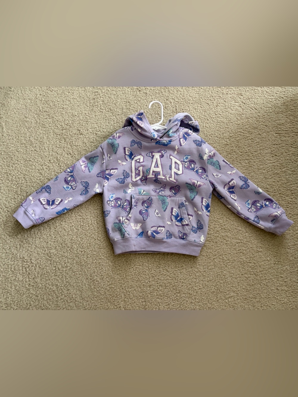 GAP Lavender Hoodie with Butterfly Print